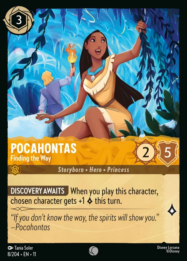 Pocahontas - Finding the Way — Disney Lorcana Character card from Winterspell