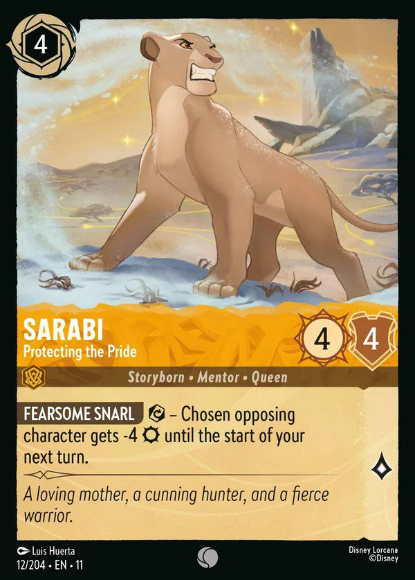 Sarabi - Protecting the Pride — Disney Lorcana Character card from Winterspell