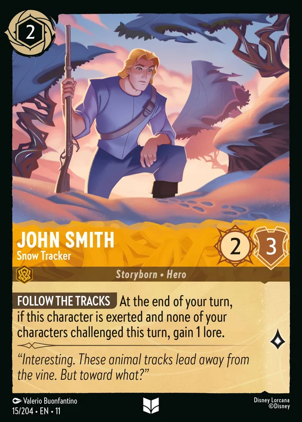 John Smith - Snow Tracker — Disney Lorcana Character card from Winterspell