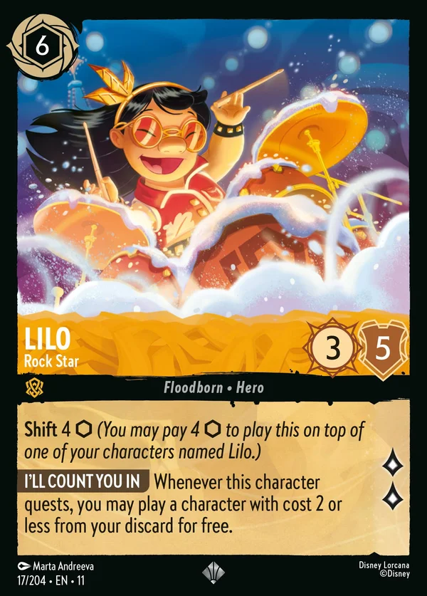 Lilo - Rock Star — Disney Lorcana Character card from Winterspell