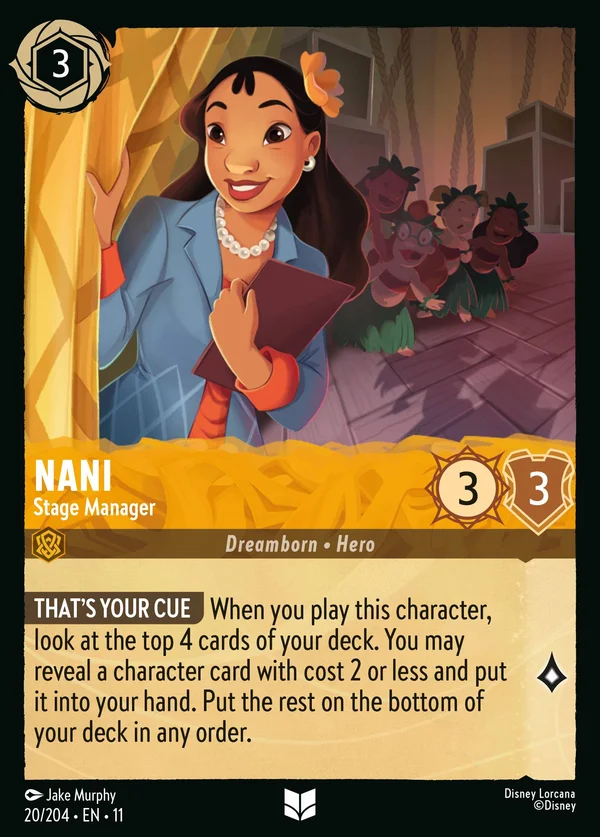 Nani - Stage Manager — Disney Lorcana Character card from Winterspell