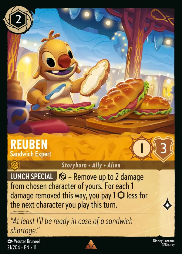 Reuben - Sandwich Expert — Disney Lorcana Character card from Winterspell