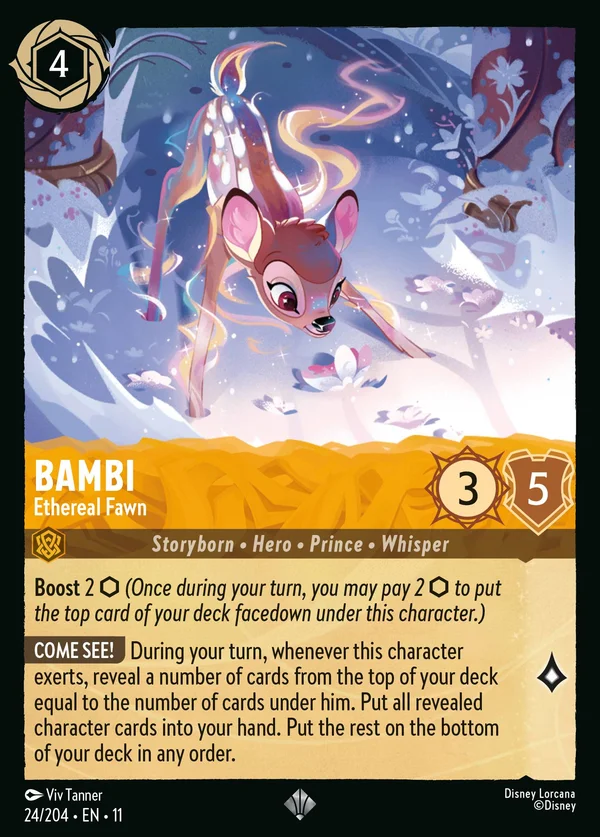 Bambi - Ethereal Fawn — Disney Lorcana Character card from Winterspell