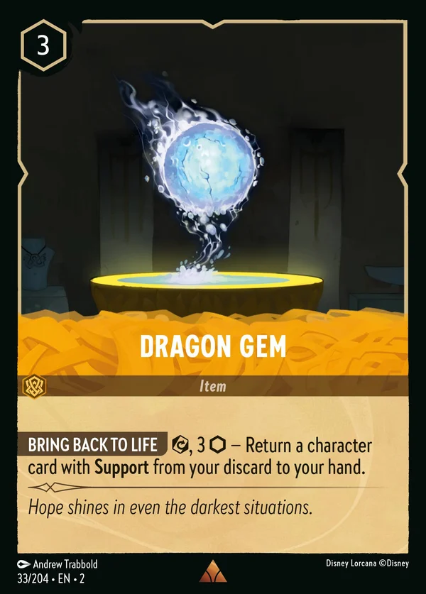 Dragon Gem — Disney Lorcana Item card from Rise of the Floodborn
