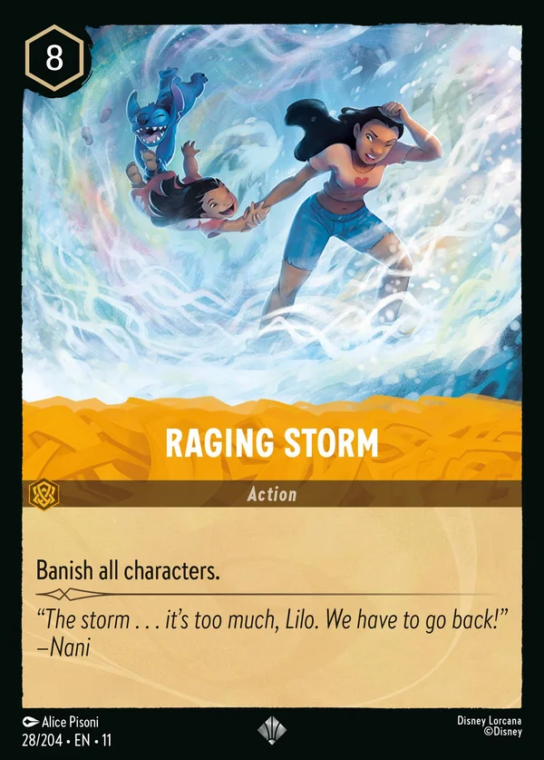 Raging Storm — Disney Lorcana Action card from Winterspell