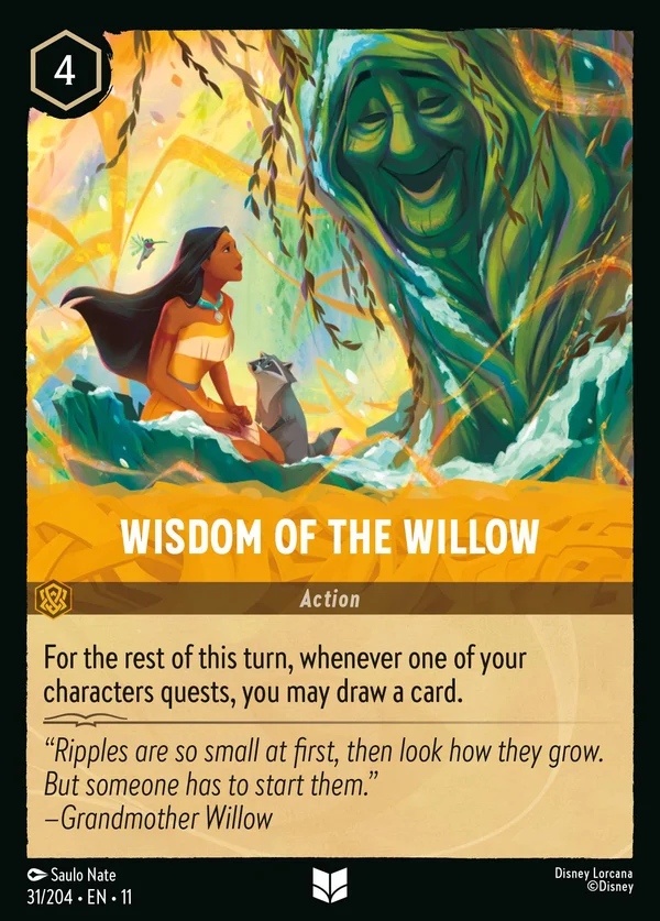Wisdom of the Willow — Disney Lorcana Action card from Winterspell