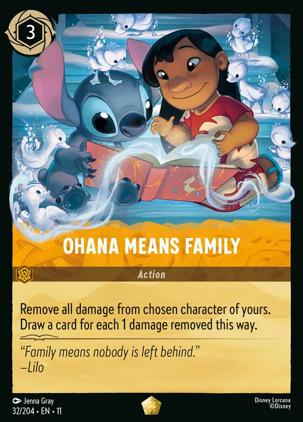 Ohana Means Family — Disney Lorcana Action card from Winterspell