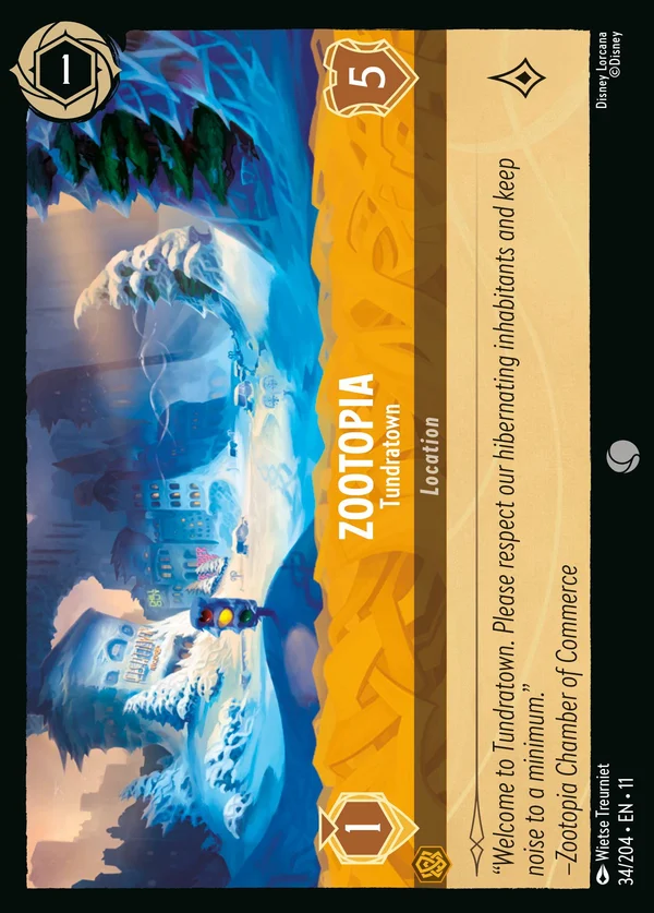 Zootopia - Tundratown — Disney Lorcana Location card from Winterspell