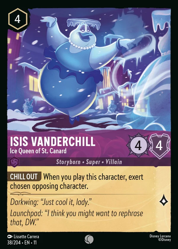 Isis Vanderchill - Ice Queen of St. Canard — Disney Lorcana Character card from Winterspell