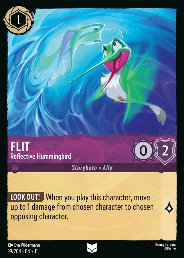 Flit - Reflective Hummingbird — Disney Lorcana Character card from Winterspell