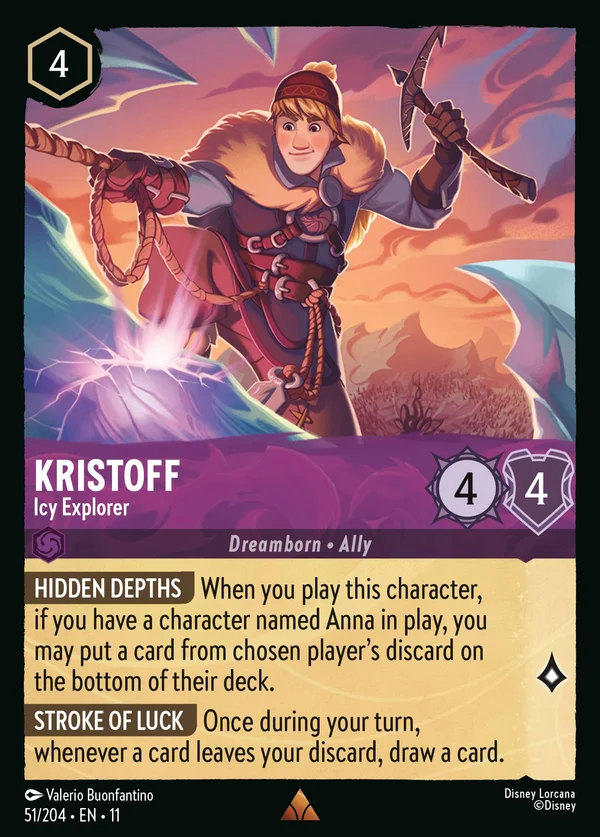 Kristoff - Icy Explorer — Disney Lorcana Character card from Winterspell