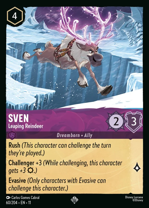 Sven - Leaping Reindeer — Disney Lorcana Character card from Winterspell