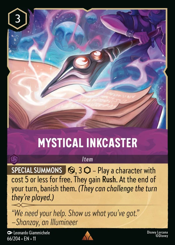 Mystical Inkcaster — Disney Lorcana Item card from Winterspell