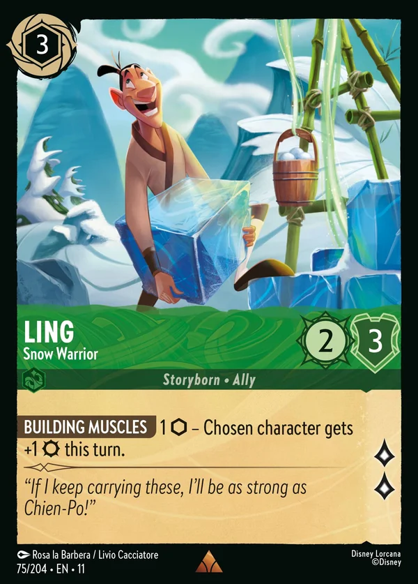 Ling - Snow Warrior — Disney Lorcana Character card from Winterspell