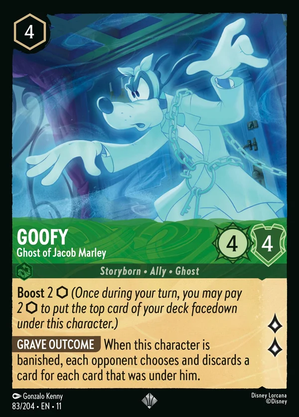 Goofy - Ghost of Jacob Marley — Disney Lorcana Character card from Winterspell