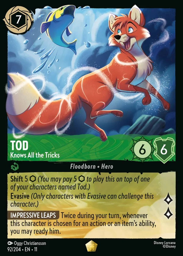 Tod - Knows All the Tricks — Disney Lorcana Character card from Winterspell