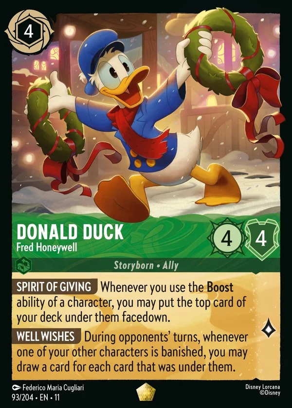 Donald Duck - Fred Honeywell — Disney Lorcana Character card from Winterspell