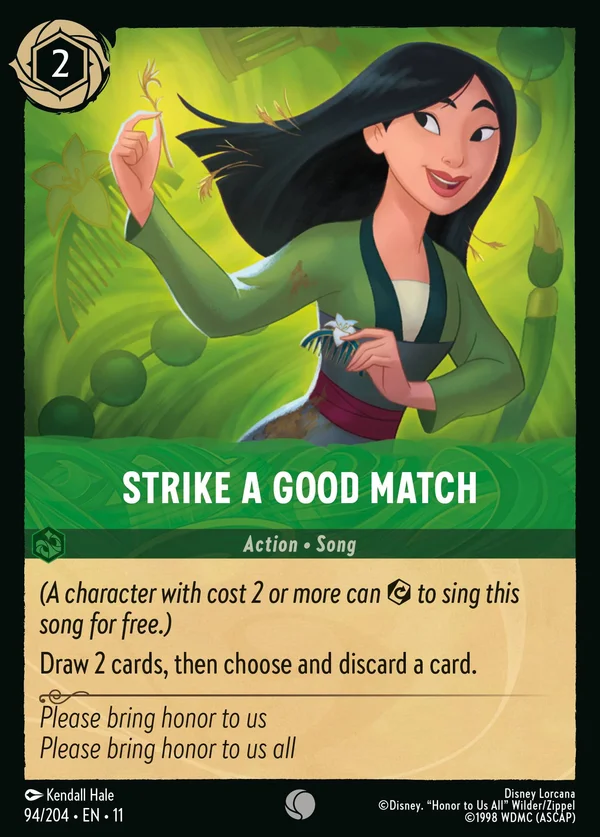 Strike a Good Match — Disney Lorcana Action card from Winterspell