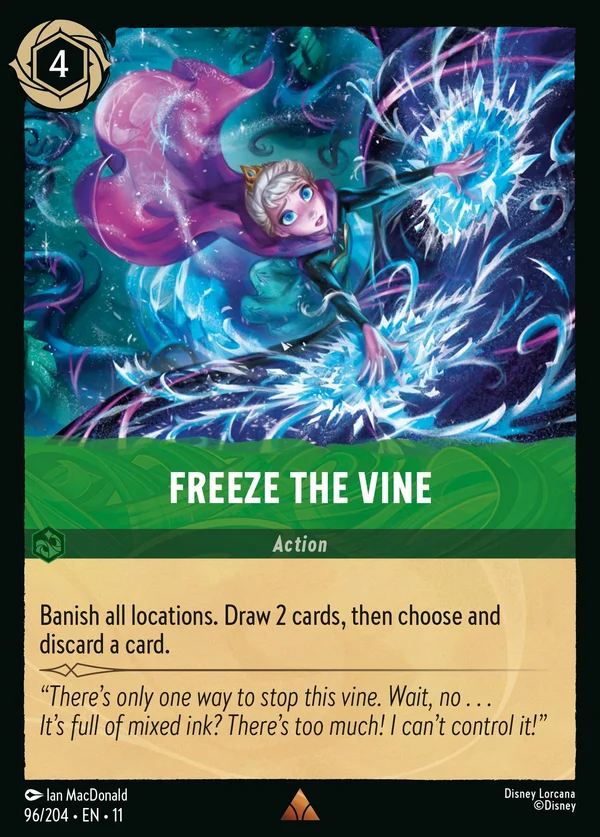 Freeze the Vine — Disney Lorcana Action card from Winterspell
