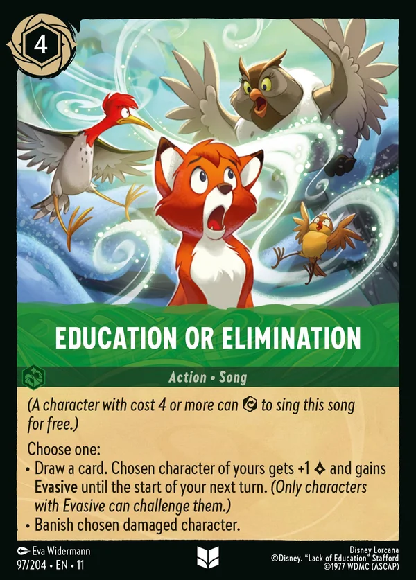 Education or Elimination — Disney Lorcana Action card from Winterspell