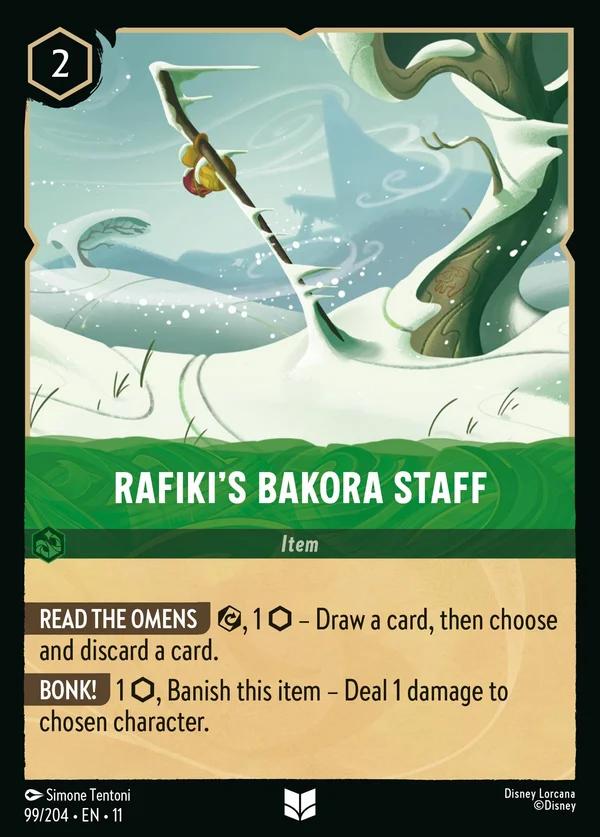 Rafiki's Bakora Staff — Disney Lorcana Item card from Winterspell