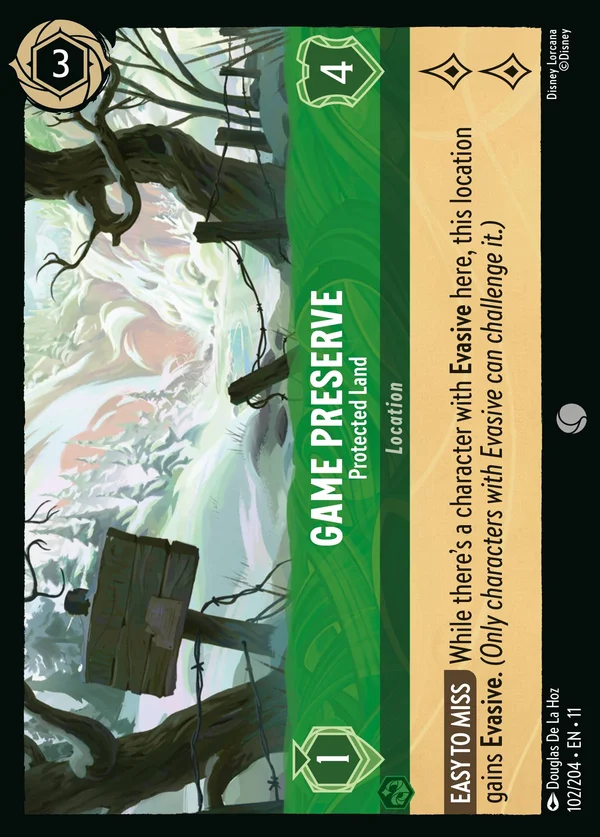 Game Preserve - Protected Land — Disney Lorcana Location card from Winterspell