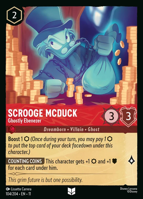Scrooge McDuck - Ghostly Ebenezer — Disney Lorcana Character card from Winterspell