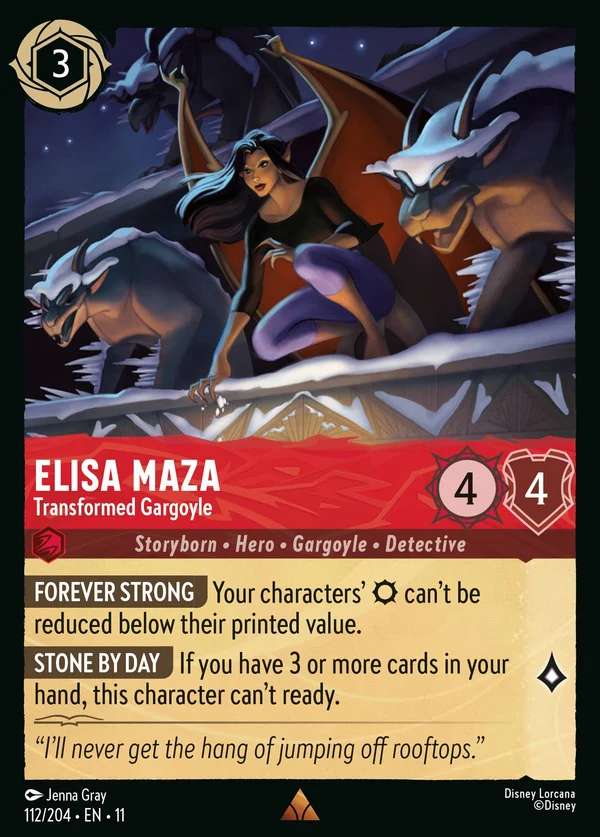 Elisa Maza - Transformed Gargoyle — Disney Lorcana Character card from Winterspell