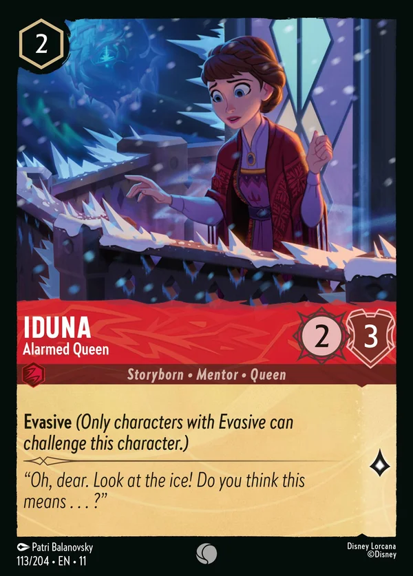 Iduna - Alarmed Queen — Disney Lorcana Character card from Winterspell