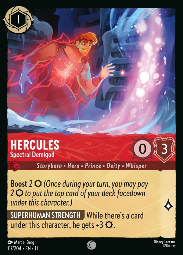 Hercules - Spectral Demigod — Disney Lorcana Character card from Winterspell