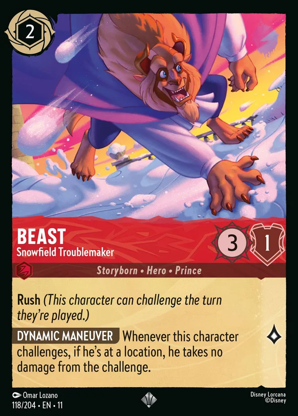 Beast - Snowfield Troublemaker — Disney Lorcana Character card from Winterspell