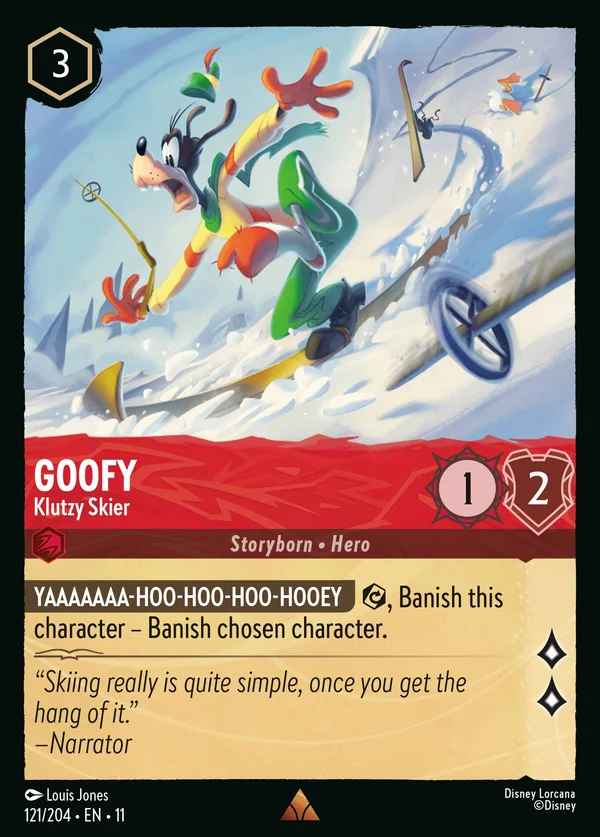 Goofy - Klutzy Skier — Disney Lorcana Character card from Winterspell