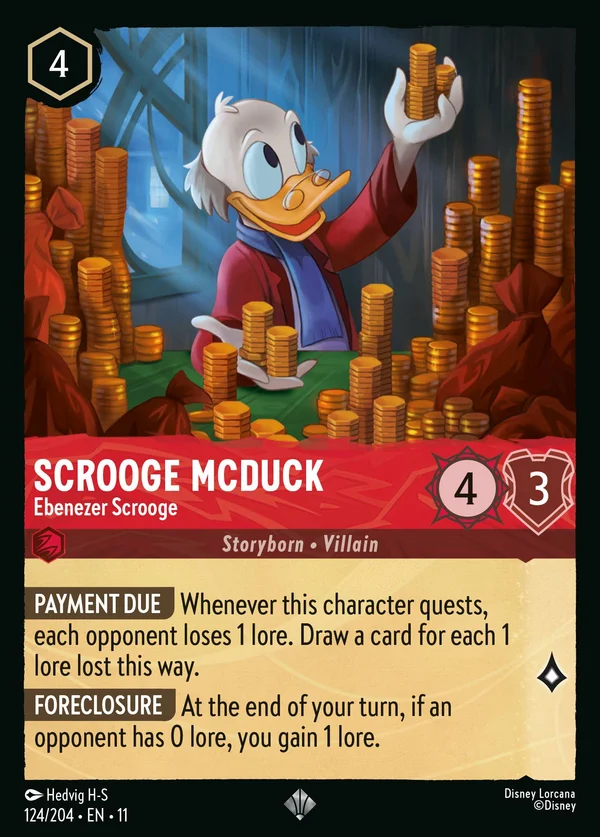 Scrooge McDuck - Ebenezer Scrooge — Disney Lorcana Character card from Winterspell