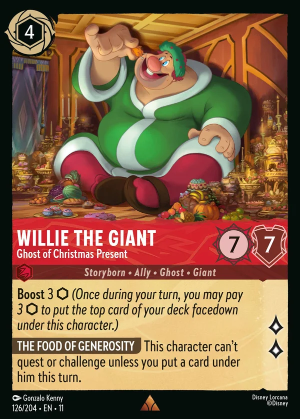Willie the Giant - Ghost of Christmas Present — Disney Lorcana Character card from Winterspell