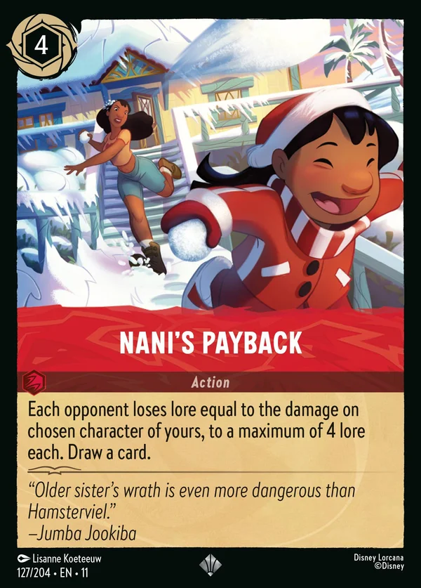 Nani's Payback — Disney Lorcana Action card from Winterspell