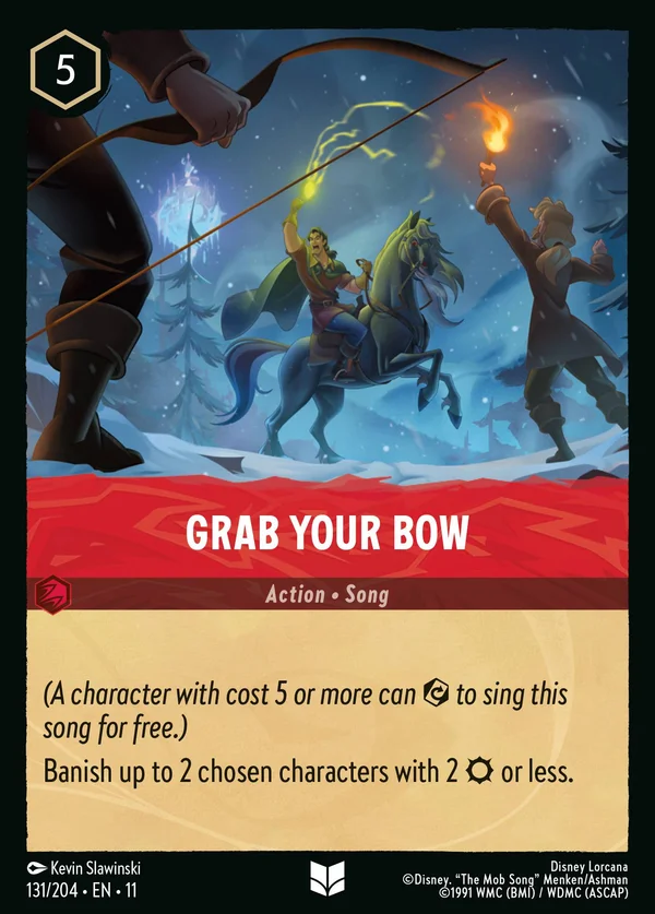 Grab Your Bow — Disney Lorcana Action card from Winterspell