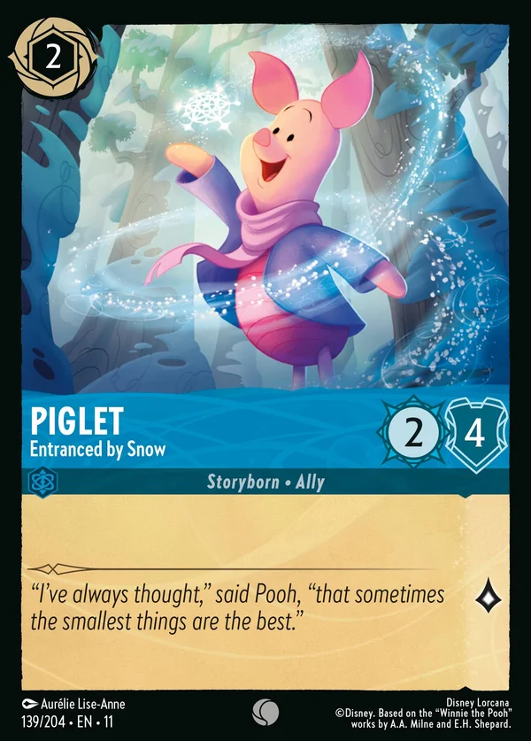 Piglet - Entranced by Snow — Disney Lorcana Character card from Winterspell
