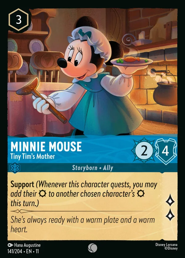 Minnie Mouse - Tiny Tim's Mother — Disney Lorcana Character card from Winterspell