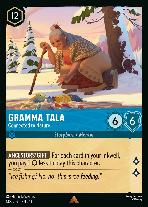 Gramma Tala - Connected to Nature — Disney Lorcana Character card from Winterspell
