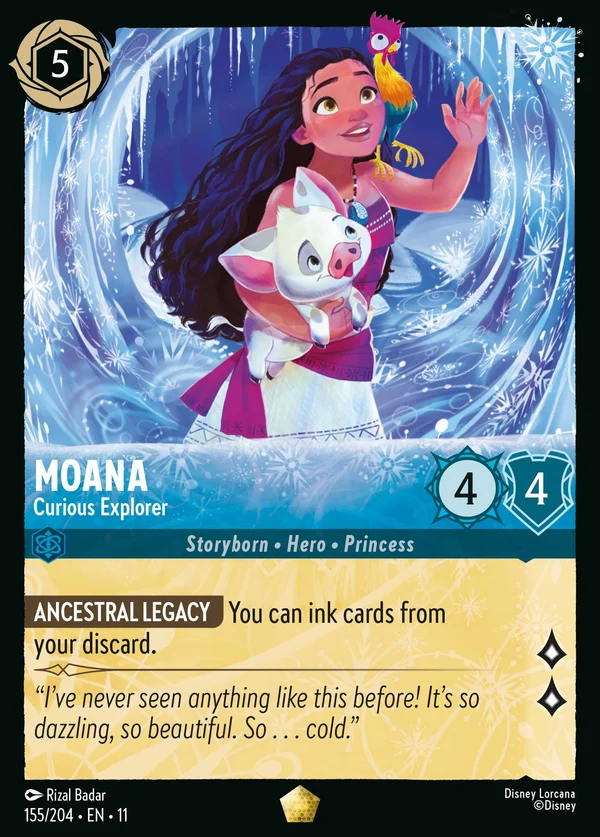 Moana - Curious Explorer — Disney Lorcana Character card from Winterspell