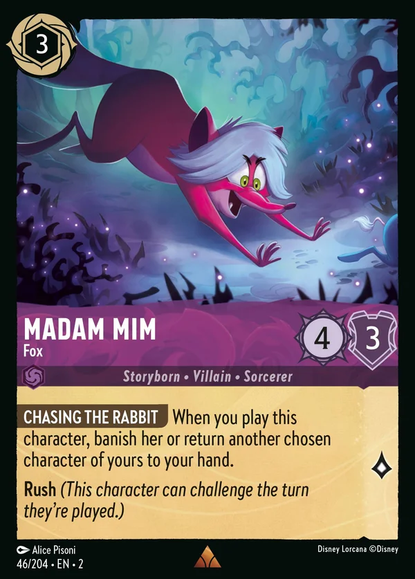 Madam Mim - Fox — Disney Lorcana Character card from Rise of the Floodborn