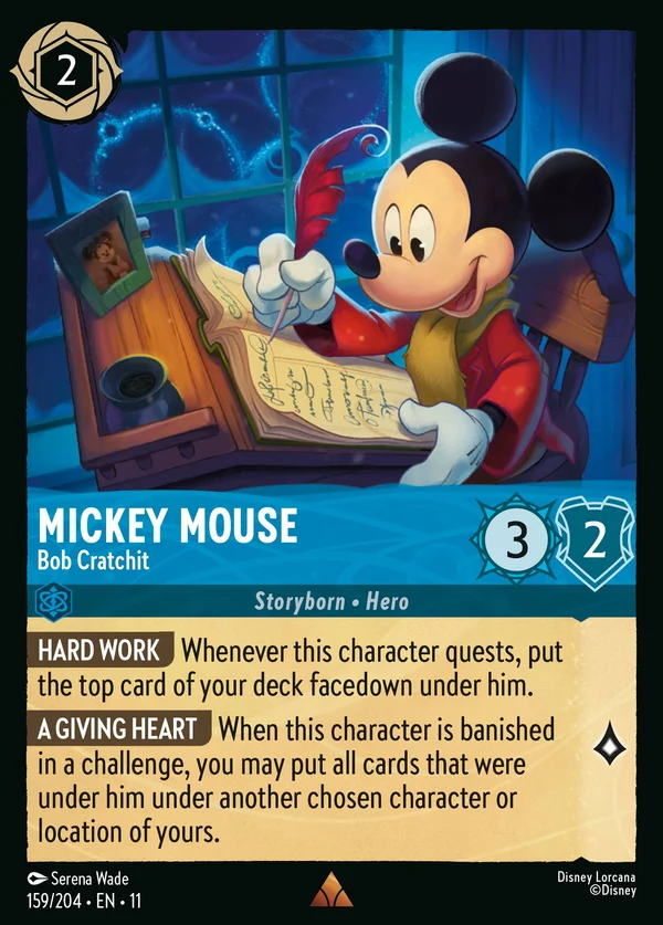 Mickey Mouse - Bob Cratchit — Disney Lorcana Character card from Winterspell