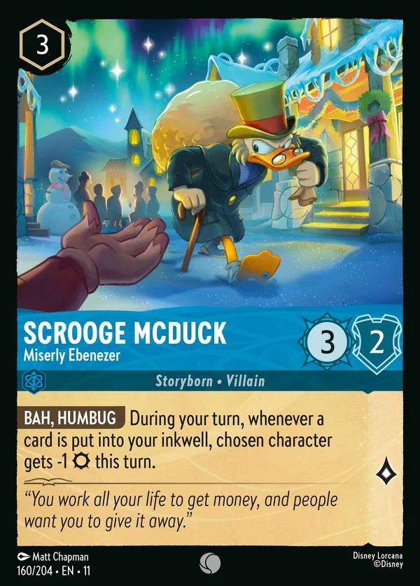 Scrooge McDuck - Miserly Ebenezer — Disney Lorcana Character card from Winterspell