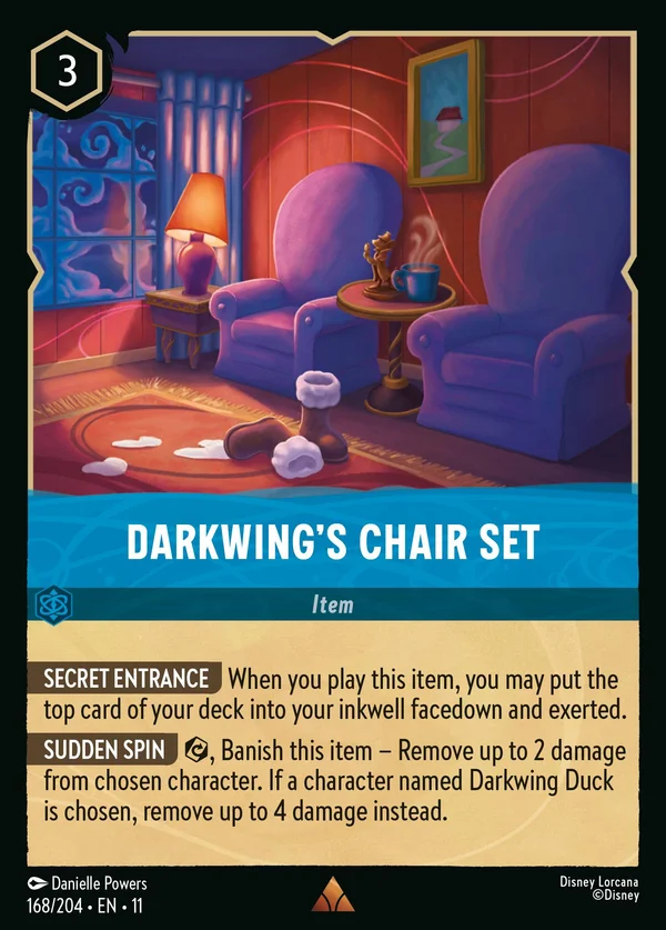 Darkwing's Chair Set — Disney Lorcana Item card from Winterspell