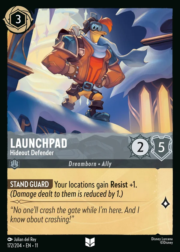 Launchpad - Hideout Defender — Disney Lorcana Character card from Winterspell