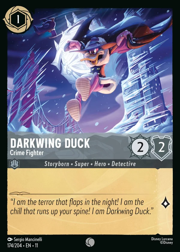 Darkwing Duck - Crime Fighter — Disney Lorcana Character card from Winterspell