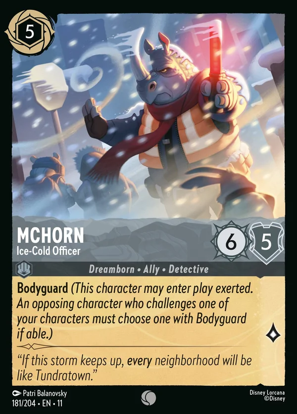 McHorn - Ice-Cold Officer — Disney Lorcana Character card from Winterspell