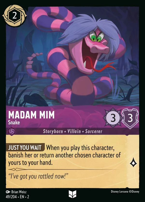 Madam Mim - Snake — Disney Lorcana Character card from Rise of the Floodborn
