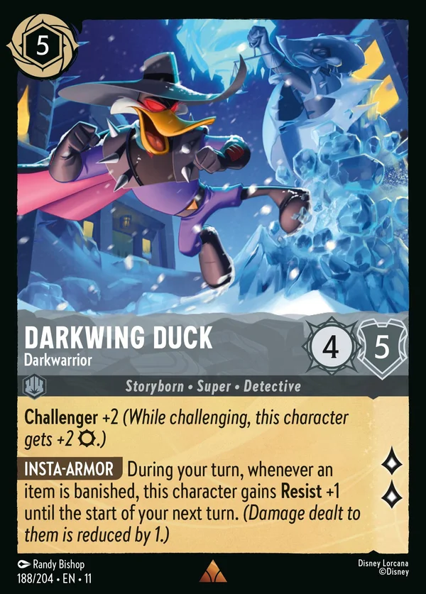 Darkwing Duck - Darkwarrior — Disney Lorcana Character card from Winterspell
