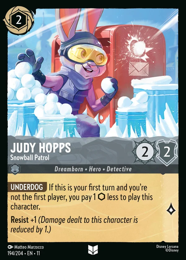 Judy Hopps - Snowball Patrol — Disney Lorcana Character card from Winterspell
